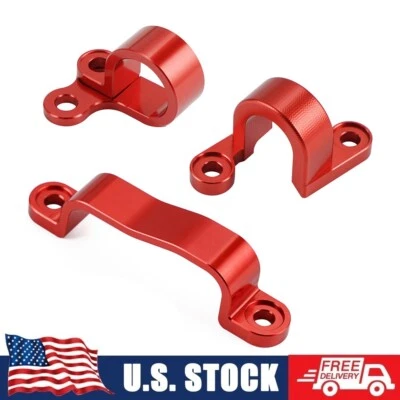 Abrazaderas de línea de cable de freno trasero 3 piezas para Honda CRF450X 2005-2009 CRF450R 2002-2012 Foto 1 de 4