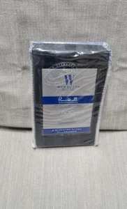 Set of 2 Pillowcases 500 Wamsutta PimaCott TC BLACK Stripe *New! - Picture 1 of 4