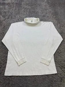 Suéter De Colección Gap Mujer Grande Blanco Polar Pullover Térmico Cuello Alto Años 90 Preppy - Imagen 1 de 10