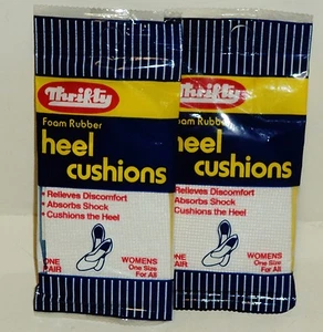2 Pkgs Of Thrifty Foam Rubber Heel Cushions Womens One Size Fits All  - Picture 1 of 1