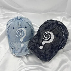 Signo de interrogación "¿?" Gorra de béisbol bordada masculina vaquero hacer vieja gorra de hip hop femenina - Imagen 1 de 9