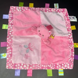 Taggies Mary Meyer Pink Kandy Kitty Cat Baby Lovey Security Blanket Satin Back - Picture 1 of 6