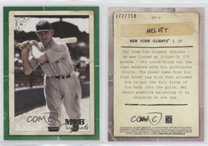 2021 Topps Gallery MLB Originals Green /250 Mel Ott #MO-6 HOF