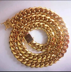 Stainless Steel Cuban Link Chain Casting Dragon Clasp Necklaces for Men Hip Hop - Picture 1 of 9