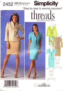 Simplicity 2452 ~ Chaqueta de dos estilos con variación frontal y falda ~ Misses' 6-12 - Imagen 1 de 5