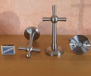 Edelstahl V2A Garderobenhaken Garderobe Silber poliert Design Tischkreuz - Bild 1 von 8