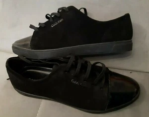 CALVIN KLEIN Damen Business SNEAKER Hamilton 🌿 Gr 41 Lack Wildleder schwarz Neu - Bild 1 von 9