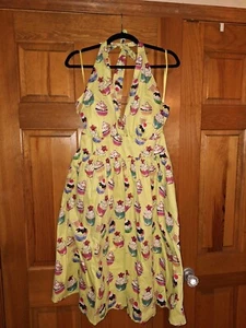 Lindy Bop Rockabilly Vestido Halter con Diseño Cupcake Talla 12 EE. UU. - Imagen 1 de 4