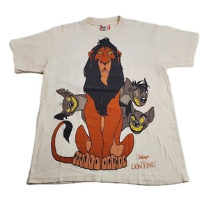 Camiseta Vintage Disney Villanos El Rey León Cicatriz Rodeada de Idiotas EE. UU. S/M - Imagen 1 de 7