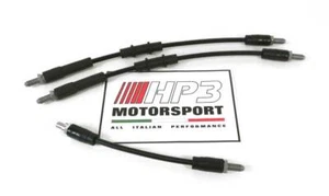ALFA 75 KIT 3 TUBI FRENO AERONAUTICI TRECCIA SPORTIVI HP3 colore NERO - Imagen 1 de 1
