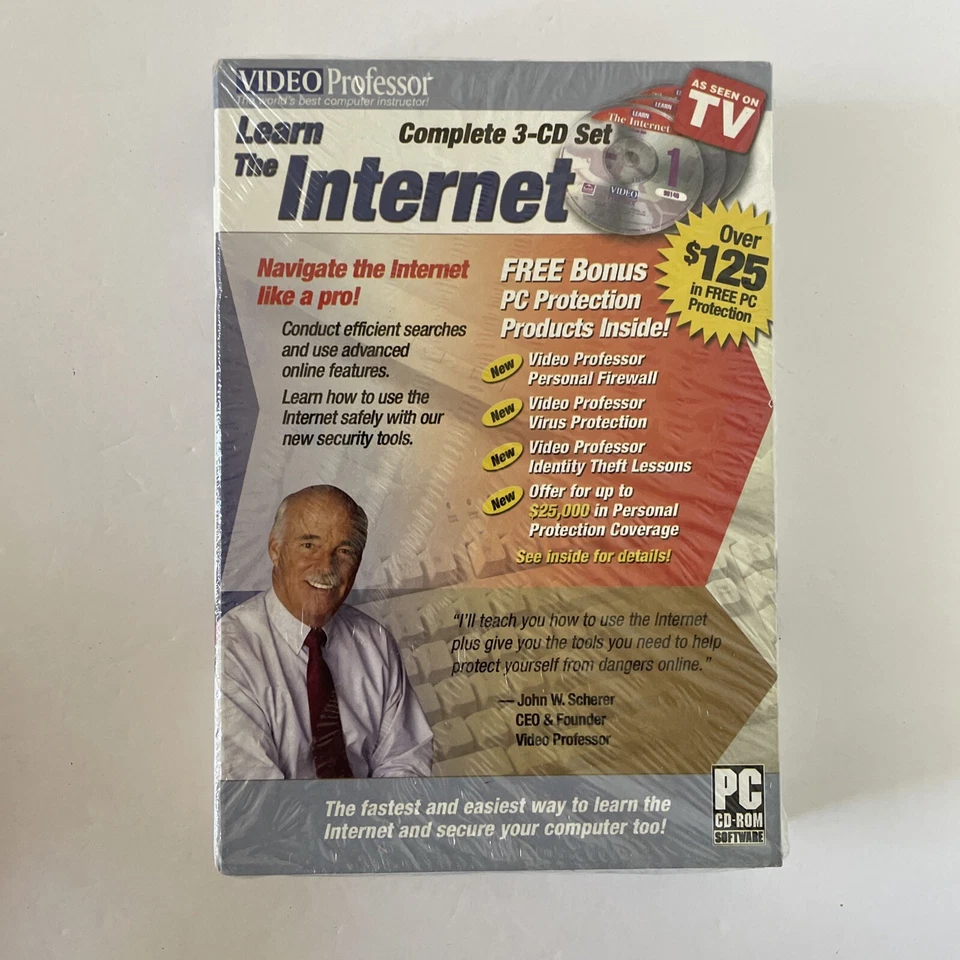 Video Professor Learn The Internet, Juego de 3 CD, Precintado Foto 1 de 1
