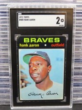 1971 Topps Hank Aaron Base #400 SGC 2 Braves