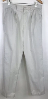 Daniel Cremieux Pleated Dress Pants Mens Size 34 x 32 Beige Dawkins - Image 1 of 4