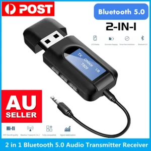 HIFI LCD Bluetooth Wireless 2 in1 Audio Transmitter Receiver RCA Music Adapter - Picture 1 of 4