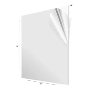 PLEXIGLASS ACRYLIC PLASTIC SHEET PANELS MODELS DISPLAYS 24" X 36" 3MM CLEAR - Picture 1 of 1