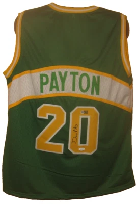 Gary Payton Signed Autograph Custom Jersey JSA Certified XL Seattle Supersonics - Image 1 of 4