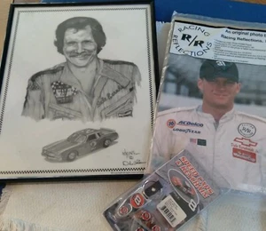 Earnhardt Package Farher/Son/Dale's #8 Key Chain & 4 Air Valves - Picture 1 of 15