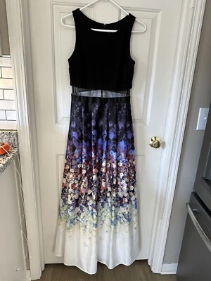 Betsy and Adam One Piece Satin Dress With Pockets - Size 4 Prom - Image 1 of 4