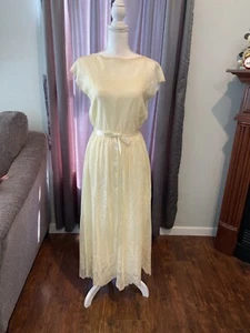 VINTAGE 2 In One LORRIE DEB ~ WOMENS 9~10 ROMANTIC Wedding Elegant DRESS - Picture 1 of 12