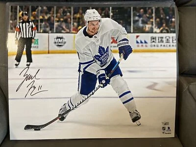 Toronto Maple Leafs Zach Hyman Signed Autograph 16x20 Photo Fanatics COA Oilers - Image 1 of 4