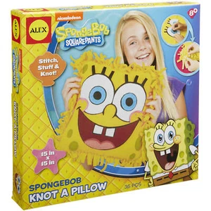 Bob Esponja Pantalones Cuadrados Nudo a Almohada Artesanal Alex Toys 15 pulgadas almohada náutica cuadrada - Imagen 1 de 2