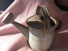 Vintage 1930's watering can, 6 gals. metal painted green, holds water