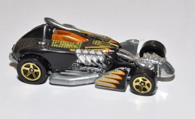 Hot Wheels 204 Saltflat Racer HW Mainline Super Launcher 5 pack nero 2000 - Immagine 1 di 4