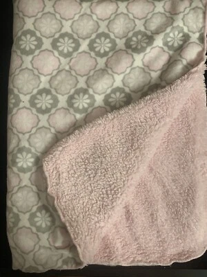 Детское одеяло Babe Lux розовое супермягкое норковое розовое/серое/белое - Изображение 1 из 4