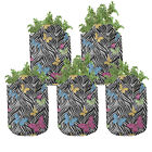 Zebra-Druck 5er Set Stofftöpfe Stofftaschen Schmetterlinge auf Zebra