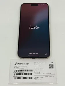 Apple iPhone 15 Pro Max - 256 GB - Natural Titanium (Unlocked) - Afbeelding 1 van 15