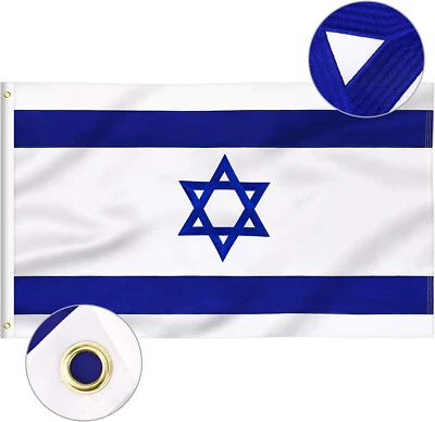 Bandera de Nylon 3x5 Bordada Cosida Israel País Calidad Premium DOBLE CARA Foto 1 de 4