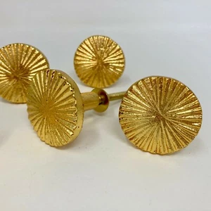 Perilla de cajón de ventilador Art Deco Art Deco de oro crepitado, oro rústico  - Imagen 1 de 10