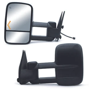 Pair Power Heated Tow Mirrors Fits 1999-2002 Chevy Silverado Sierra 1500 2500 HD - Picture 1 of 11