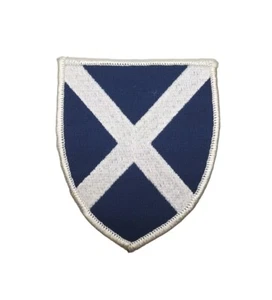 Scotland Shield Crest Embroidered Blue And White Patch Badge  - Picture 1 of 3