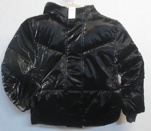 GAP KIDS Kids Recycled Metallic Puffer Jacket - BLACK - SMALL 6-7 - Picture 1 of 10