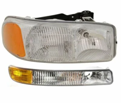 Farol de halogênio e luz de sinalização de passageiros destro para 2001-2006 GMC Sierra 1500 HD   - Imagem 1 de 4
