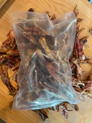 NW TACTICAL GEAR 20 Wood Smoked Chicken Feet Organic Dehydrated Dog Treat Free Range chicken