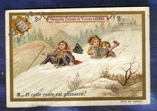 Chromo Liebig S541 Snow Games Winter Snow Children Winter Snow Children N°2 Game
