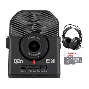 Zoom Q2n-4K Handy Video Recorder Bundle with Headphones and 32GB microSDHC Card - Picture 1 of 9