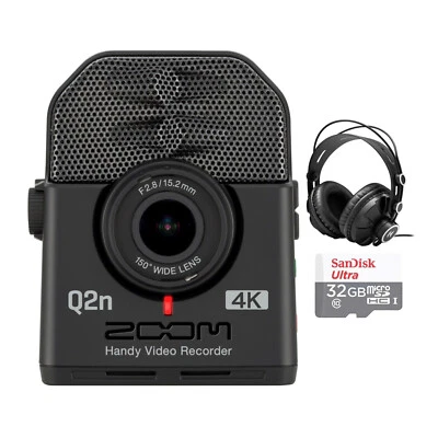 Zoom Q2n-4K Handy Video Recorder Bundle with Headphones and 32GB microSDHC Card - Image 1 of 4