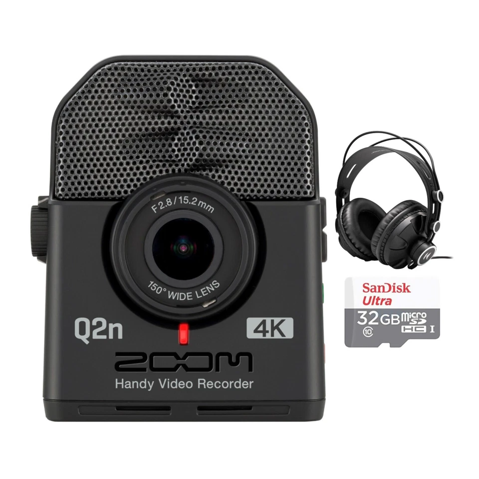 Zoom Q2n-4K Handy Video Recorder Bundle with Headphones and 32GB microSDHC Card - Image 1 of 4