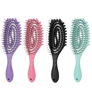 Curly Hair Fluffy Brush Detangling Hairbrush Hollow Combs Scalp Massage - Picture 1 of 13