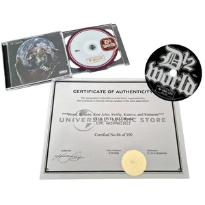 D12 World CD + DVD autografato Eminem & D12 numerato 86 su 100 con COA Universal - Foto 1 di 9
