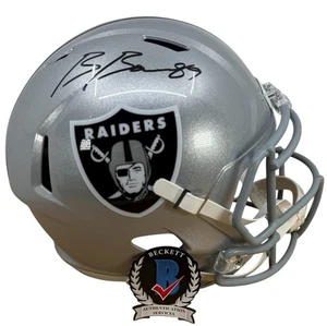 BROCK BOWERS SIGNIERT LAS VEGAS RAIDERS FULL SIZE HELM BECKETT COA 3W389458 - Bild 1 von 9