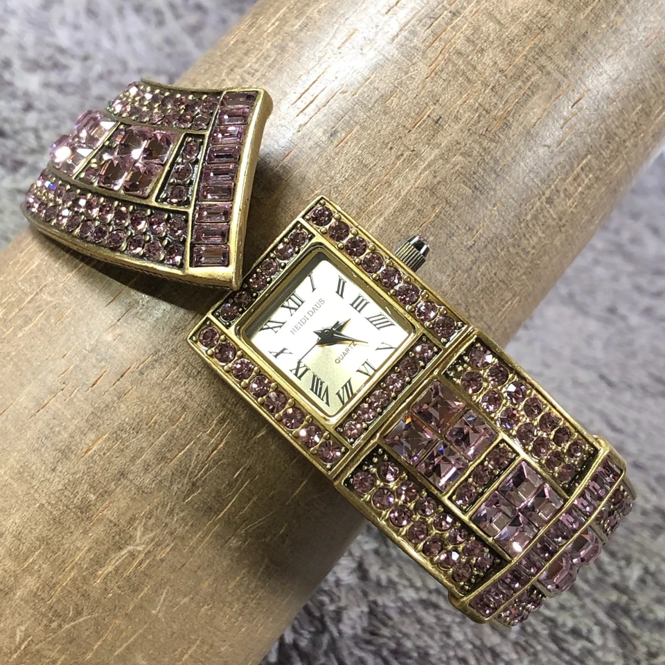 Reloj Heidi Daus Vintage Mujer B8558 Cristal Piedra Brazalete Cuarzo 23mm 7 3/4" Foto 1 de 4