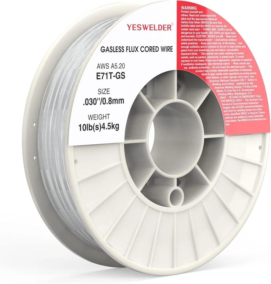 Yeswelder Mild Steel Flux Core MIG Wire E71tgs .030-dia. X 10-pound Spool