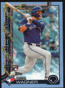 2025 Topps Holiday Light Blue & White Glitter Holiday #H108 - Will Wagner 25-006 - Foto 1 di 2