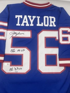 Camiseta Mitchell & Ness Auténtica Firmada por Lawrence Taylor Fanáticos Beckett Certificado de Autenticidad - Imagen 1 de 8