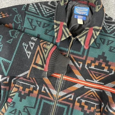 Vintage Pendleton Jacket Mens Medium Aztec Wool Zip Western High Grade USA 90s - Image 1 of 4