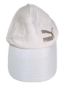 Puma Cap Hat White Flex Fit Adjustable Strap Hook & Loop Lightweight - Picture 1 of 5